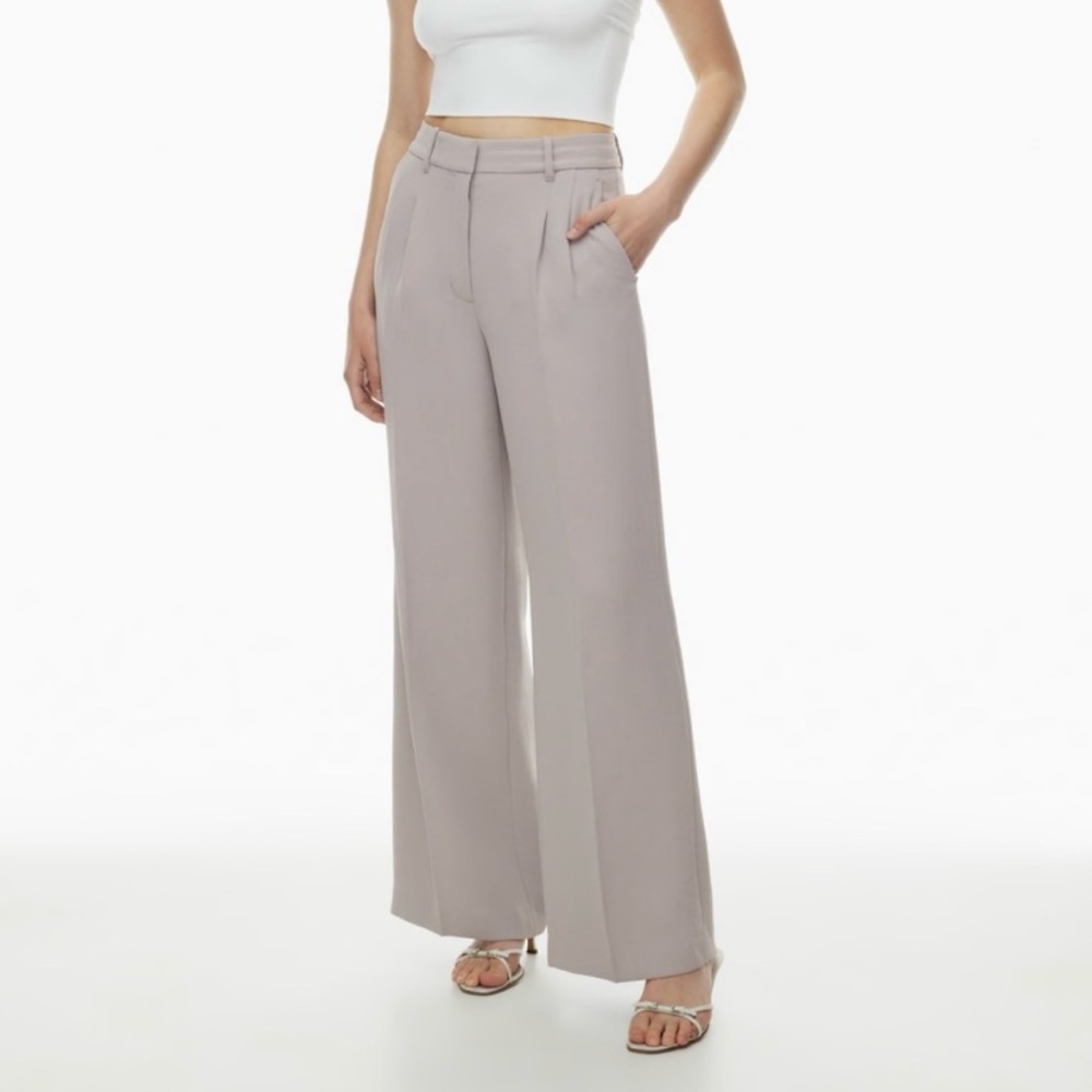 Wilfred Light Gray Wide-Leg Pants